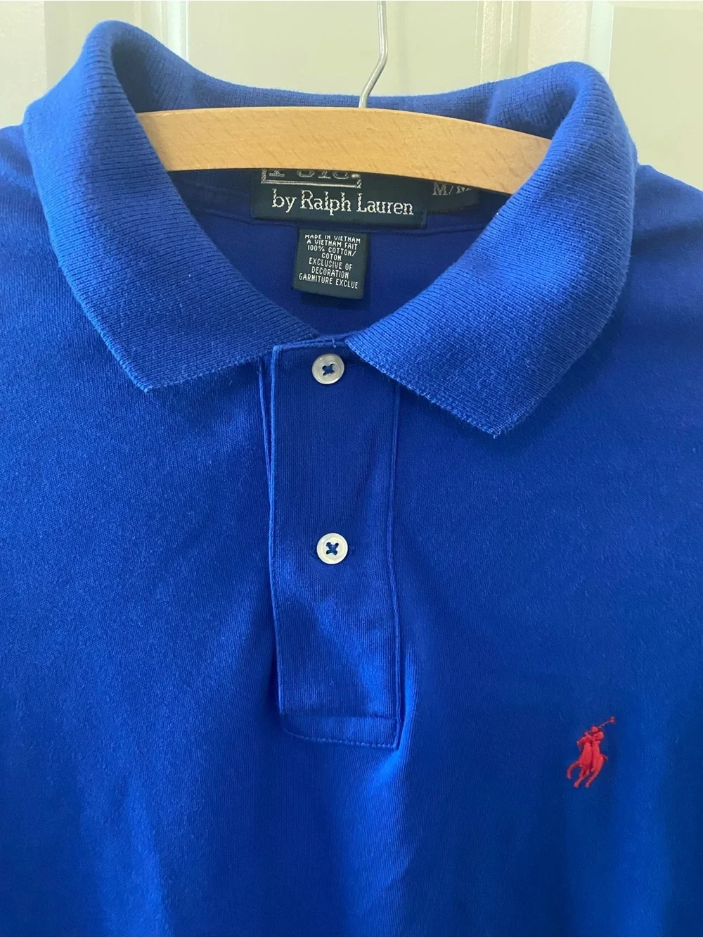Ralph Lauren Men’s Polo Shirt in Bright Blue with Red Pony
